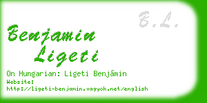benjamin ligeti business card
